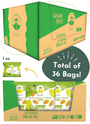 Picture Showing a Box of Artisan Tropic With Text Explaining There Are 36 Total One Ounce Bags in the Box